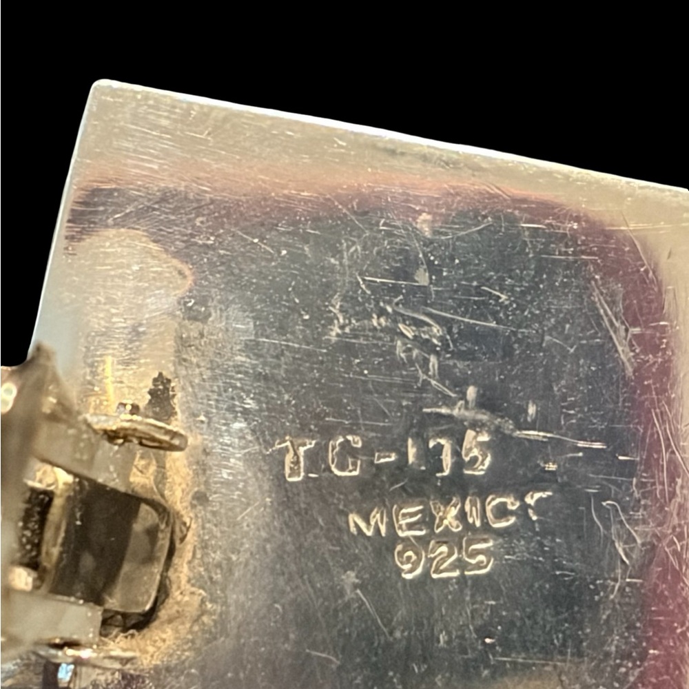 🆕 Vintage Taxco Sterling Silver Art Deco Clip-On Earrings TC-175 Mexico 925 - Picture 7 of 7